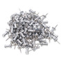 GEM Aluminum Head Push Pins, Aluminum, Silver, 0.38", 100/Box (GEMCPAL3) View Product Image