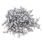 GEM Aluminum Head Push Pins, Aluminum, Silver, 0.38", 100/Box View Product Image