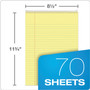 TOPS Docket Ruled Wirebound Pad with Cover, Wide/Legal Rule, Blue Cover, 70 Canary-Yellow 8.5 x 11.75 Sheets (TOP63621) View Product Image