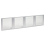 Alera Glass Door Set With Silver Frame For 72" Wide Hutch, 17w x 16h, Clear, 4 Doors/Set (ALEVA301730) View Product Image