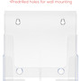 deflecto 3-Compartment DocuHolder, Magazine Size, 9.5w x 6.25d x 12.63, Clear View Product Image