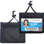 Advantus ID Badge Holders with Convention Neck Pouch, Horizontal, Black/Clear 5" x 4.25" Holder, 2.75" x 4" Insert, 48" Cord, 12/Pack (AVT75452) View Product Image