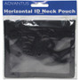 Advantus ID Badge Holders with Convention Neck Pouch, Horizontal, Black/Clear 5" x 4.25" Holder, 2.75" x 4" Insert, 48" Cord, 12/Pack View Product Image