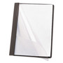 Smead Poly Report Cover, Double-Prong Fastener, 0.5" Capacity, 8.5 x 11, Clear/Black, 25/Box View Product Image