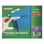 Avery Tabs Inserts For Hanging File Folders, 1/5-Cut, White, 2" Wide, 100/Pack View Product Image