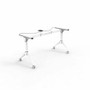 Lorell Spry Nesting Training Table Base - White Folding Base - 2 Legs - 29.50" Height - Assembly Required - Cold-rolled Steel (CRS) Product Image 