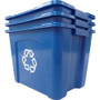 Rubbermaid Commercial Stacking Recycle Bin, 14 gal, Polyethylene, Blue View Product Image