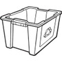 Rubbermaid Commercial Stacking Recycle Bin, 14 gal, Polyethylene, Blue View Product Image
