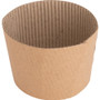 Genuine Joe Hot Cup Sleeves, 10-16oz., Corrugated, 1000/CT, Brown (GJO19049CT) Product Image 