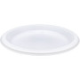 Genuine Joe 10-1/4" Large Plastic Plates - Disposable - 10.3" Diameter - Warm White - Plastic Body - 125/Pack Product Image 