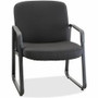 Lorell Big & Tall Upholstered Guest Chair - Black Seat Color - Plywood, Fabric Seat Material - Black Back Color - Plywood, Fabric Back Material - Powder Coated Frame Color Product Image 
