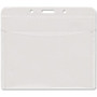 Advantus PVC-Free Horizontal Badge Holder - Support 4" x 3" Media - Horizontal - Polypropylene - Clear Product Image 