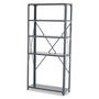 Safco Commercial Steel Shelving Unit, Five-Shelf, 36w x 12d x 75h, Dark Gray (SAF6265) View Product Image