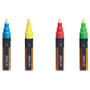 deflecto Wet Erase Markers, Medium Chisel Tip, Assorted Colors, 4/Pack View Product Image