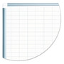 MasterVision Gridded Magnetic Steel Dry Erase Planning Board, 1 x 2 Grid, 36 x 24, White Surface, Silver Aluminum Frame (BVCMA0392830) View Product Image