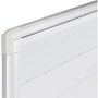 MasterVision Ruled Magnetic Steel Dry Erase Planning Board, 48" x 36", White Surface, Satin Aluminum Frame View Product Image