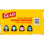 Glad Guaranteed Strong Large Drawstring Trash Bags, Three-Ply, 30 gal, 1.05 mil, 30" x 33", Black, 90/Carton View Product Image