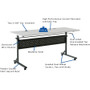 Lorell Shift 2.0 Flip & Nesting Mobile Table (LLR60766) Product Image 