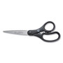 Westcott KleenEarth Basic Plastic Handle Scissors, Pointed Tip, 7" Long, 2.8" Cut Length, Black Straight Handle (ACM15582) View Product Image