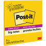 Post-it Super Sticky Big Notes - 10 63/64" Flag/Note Width x 10 63/64" Flag/Note Length - Square - 30 Sheets per Pad - Canary Yellow Product Image 