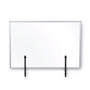 MasterVision Protector Series Glass Aluminum Desktop Divider, 35.4 x 0.16 x 23.6, Clear View Product Image