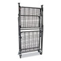 Bostitch Stowaway Folding Carts, Metal, 2 Shelves, 250 lb Capacity, 35" x 37.25" x 22", Black (BOSBSACLGBLK) View Product Image