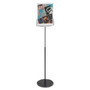 Durable Sherpa Infobase Sign Stand, Acrylic/Metal, 40" to 60" High, Gray View Product Image