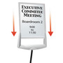 Durable Sherpa Infobase Sign Stand, Acrylic/Metal, 40" to 60" High, Gray (DBL558957) View Product Image