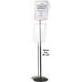 Durable Sherpa Infobase Sign Stand, Acrylic/Metal, 40" to 60" High, Gray View Product Image
