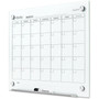 Quartet Infinity Magnetic Glass Calendar Board, Monthly Planning/Scheduling, 24" x 18", White Surface View Product Image