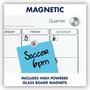 Quartet Infinity Magnetic Glass Calendar Board, Monthly Planning/Scheduling, 24" x 18", White Surface View Product Image