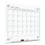 Quartet Infinity Magnetic Glass Calendar Board, Monthly Planning/Scheduling, 24" x 18", White Surface View Product Image