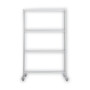 MasterVision Protector Series Mobile Glass Panel Divider, 49 x 22 x 69, Clear/Aluminum View Product Image