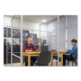 MasterVision Protector Series Mobile Glass Panel Divider, 49 x 22 x 69, Clear/Aluminum View Product Image