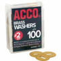 ACCO Brass Fastener Washers - 0.5" Diameter - Corrosion Resistant - Brass Product Image 
