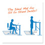 ES Robbins Sit or Stand Mat for Carpet or Hard Floors, 45 x 53, Clear/Black View Product Image