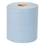 Tork Industrial Paper Wiper, 4-Ply, 11 x 15.75, Unscented, Blue, 375 Wipes/Roll, 2 Rolls/Carton (TRK13244101) View Product Image