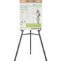 MasterVision Quantum Heavy Duty Display Easel, 35.62" to 61.22" High, Plastic, Black View Product Image