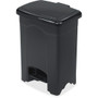 Safco Plastic Step-on 4-Gallon Receptacle - 4 gal Capacity - 15" Height x 12" Width x 10" Depth - Plastic - Black Product Image 
