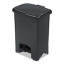 Safco Plastic Step-on 4-Gallon Receptacle - 4 gal Capacity - 15" Height x 12" Width x 10" Depth - Plastic - Black Product Image 