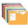 C-Line Letter File Jacket - 8 1/2" x 11" - 1" Expansion - Charcoal Gray, Lime Green, Raspberry Red, Steel Blue, Amber Orange - Archival-safe Product Image 