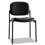 HON VL606 Stacking Guest Chair without Arms, Bonded Leather Upholstery, 21.25" x 21" x 32.75", Black Seat, Black Back, Black Base (BSXVL606SB11) View Product Image
