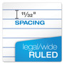 Ampad Gold Fibre Writing Pads, Wide/Legal Rule, 50 White 8.5 x 11.75 Sheets, 4/Pack (TOP20031) View Product Image