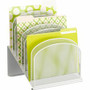 Safco Onyx Wire Mesh Desktop Organizer - 8 Tier(s) - Compartment Size : 1" - 14" Height x 11.75" Width x 10.75" Depth - Desktop - White Product Image 