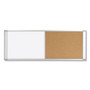 MasterVision Combo Cubicle Workstation Dry Erase/Cork Board, 36 x 18, Tan/White Surface, Aluminum Frame (BVCXA10003700) View Product Image