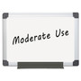 MasterVision Value Melamine Dry Erase Board, 24" x 36", White Surface, Satin Aluminum Frame View Product Image