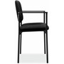 HON VL616 Stacking Guest Chair with Arms, Fabric Upholstery, 23.25" x 21" x 32.75", Black Seat, Black Back, Black Base (BSXVL616VA10) View Product Image