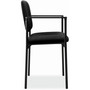 HON VL616 Stacking Guest Chair with Arms, Fabric Upholstery, 23.25" x 21" x 32.75", Black Seat, Black Back, Black Base View Product Image