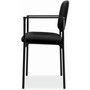HON VL616 Stacking Guest Chair with Arms, Fabric Upholstery, 23.25" x 21" x 32.75", Black Seat, Black Back, Black Base (BSXVL616VA10) View Product Image