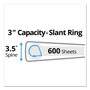 Avery Durable View Binder with DuraHinge and Slant Rings, 3 Rings, 3" Capacity, 11 x 8.5, White (AVE17042) View Product Image